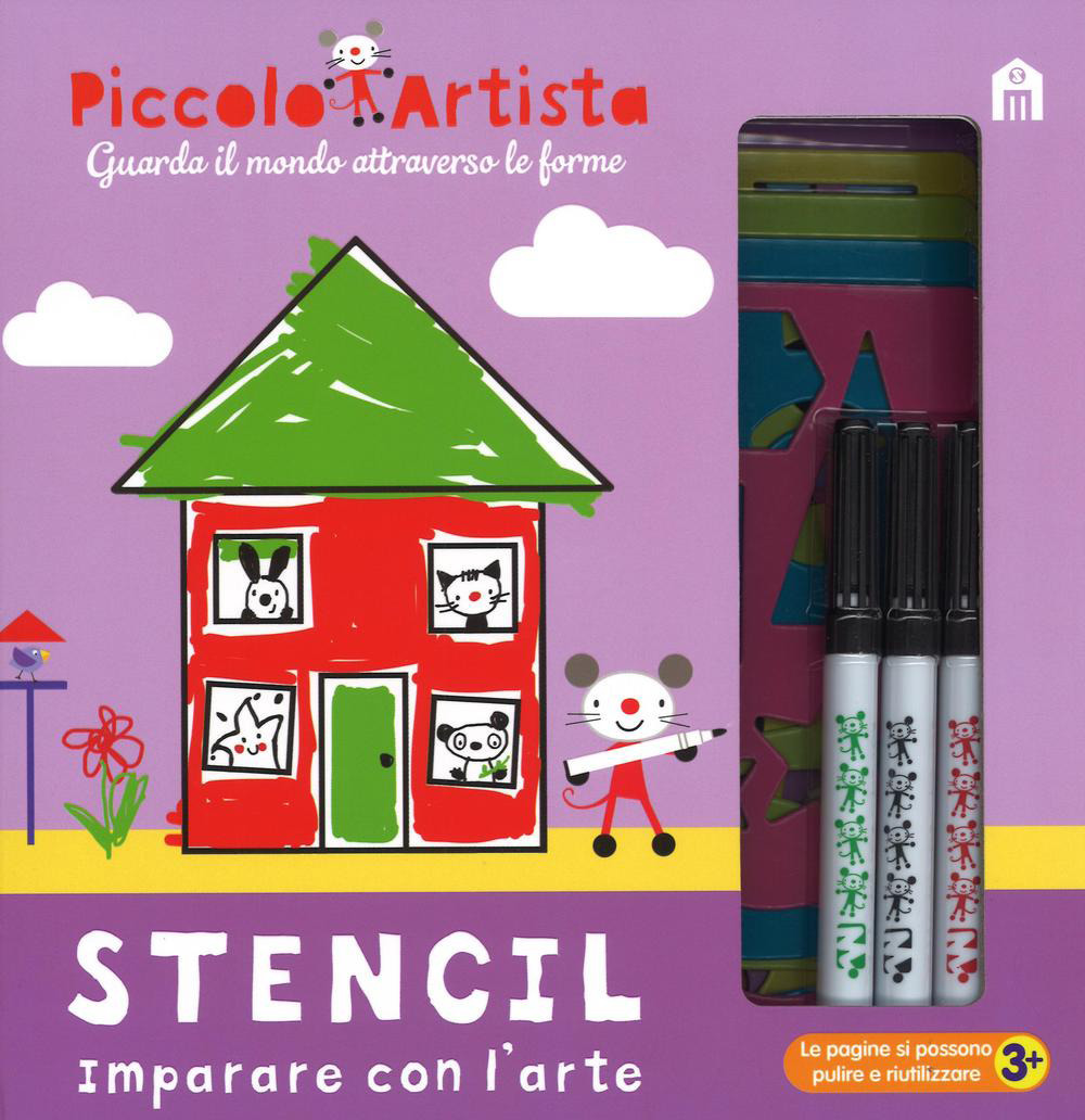 Stencil. Imparare con l'arte. Piccolo artista. Ediz. a colori. Ediz. a spirale. Con gadget