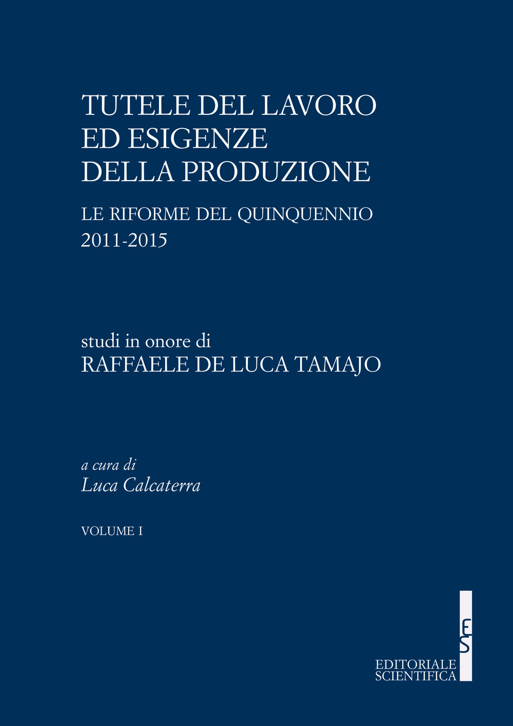 Tutele del lavoro ed esigenze della produzione. Le riforme del quinquennio 2011-2015. Studi in onore di Raffaele De Luca Tamajo