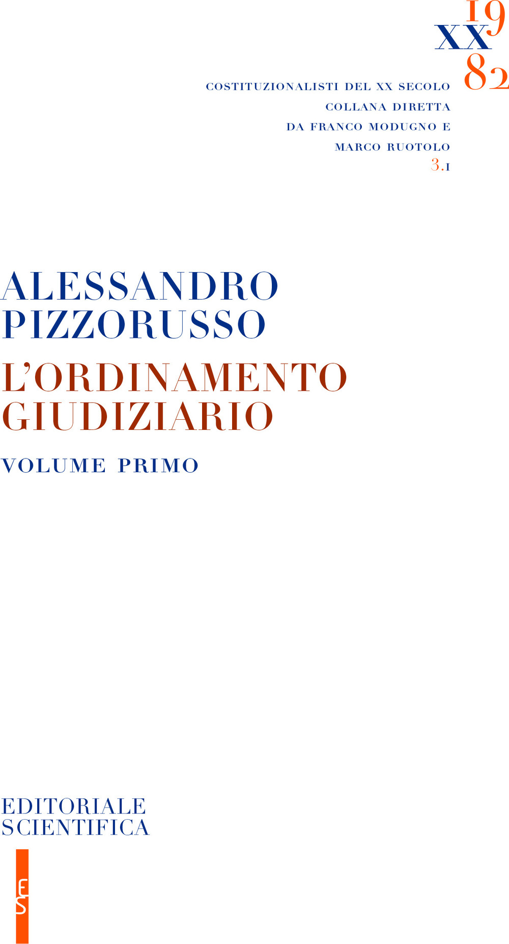 L'ordinamento giudiziario. Vol. 1