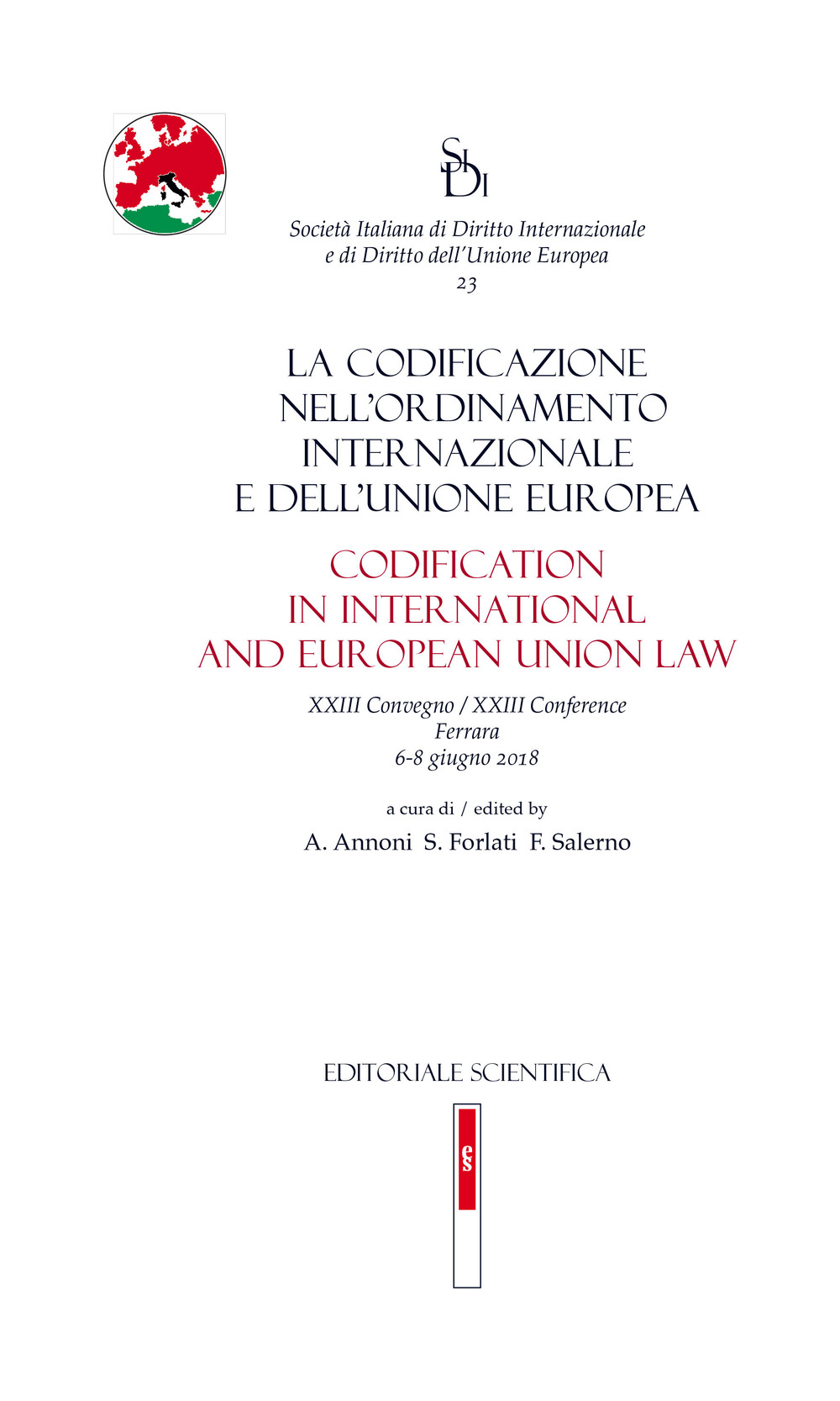 La codificazione nell'ordinamento internazionale e dell'Unione europea