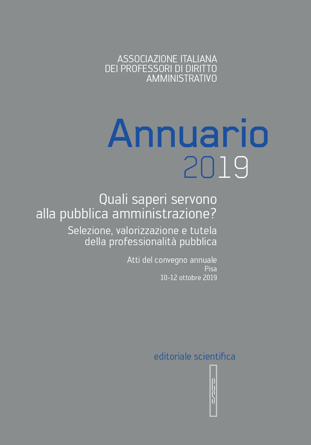 Annuario AIPDA 2019. Quali saperi servono alla pubblica amministrazione?