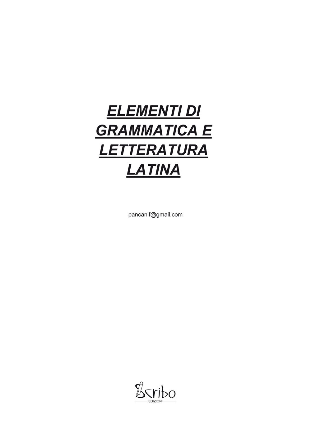 Elementi di grammatica e letteratura latina