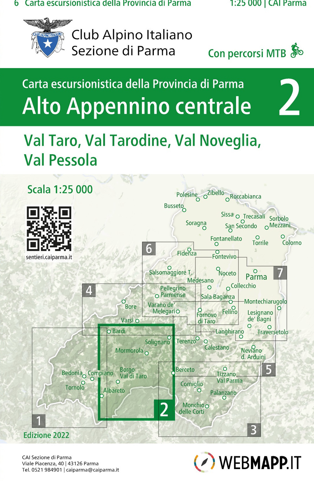 Carte Escursionistiche della Provincia di Parma. Vol. 2: Alto Appennino centrale. Val Taro, Val Tarodine, Val Noveglia, Val Pessola