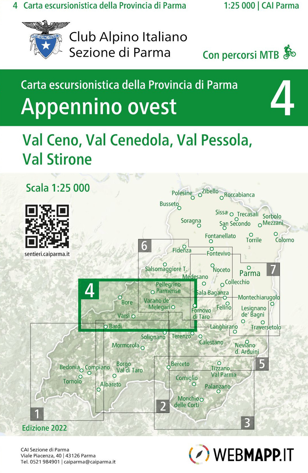 Appennino ovest. Val Ceno, Val Cenedola, Val Pessola, Val Stirone 1:25.000. Ediz. integrale