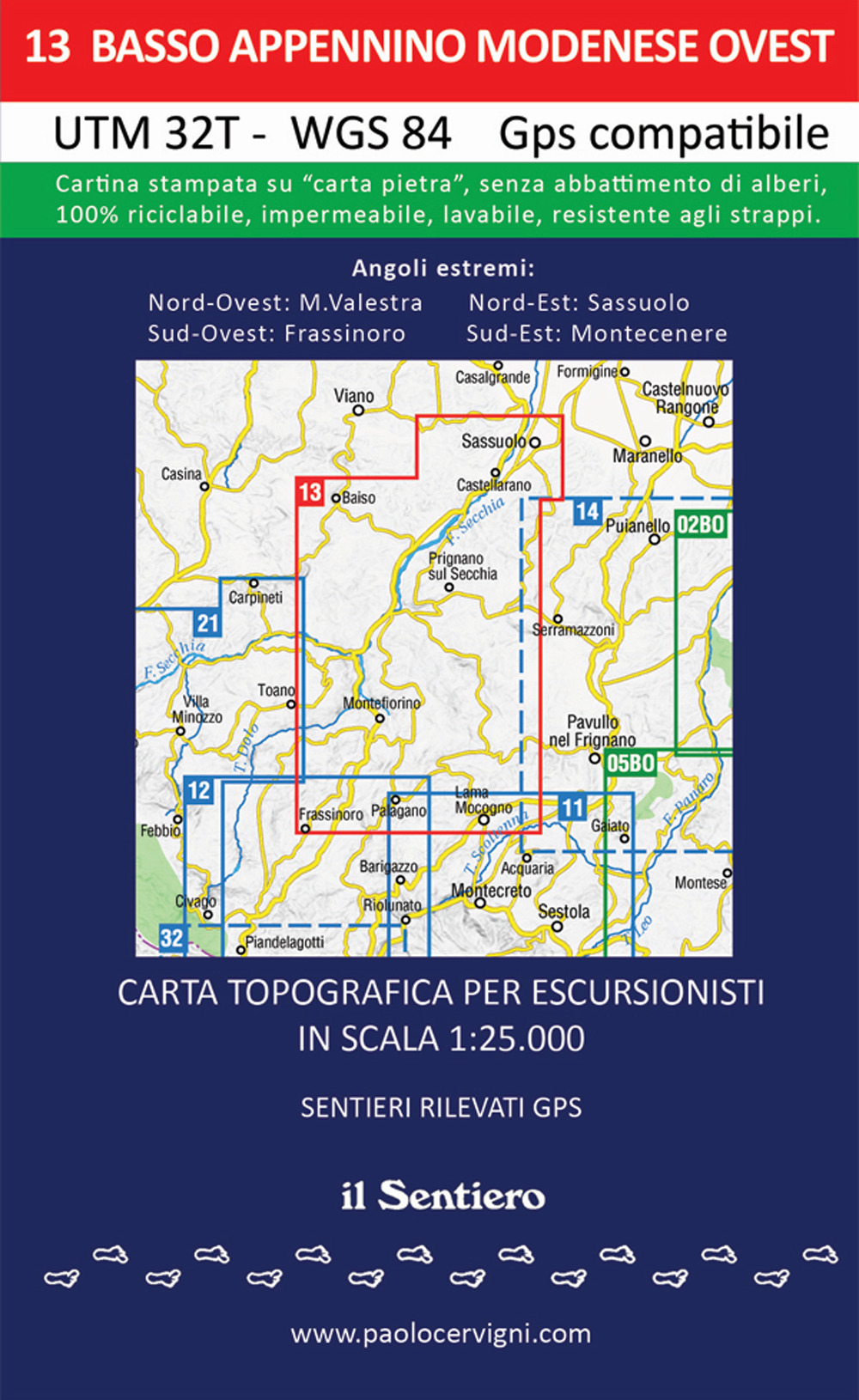 Basso Appennino modenese Ovest. Trekking. Con cartina 1:25.000