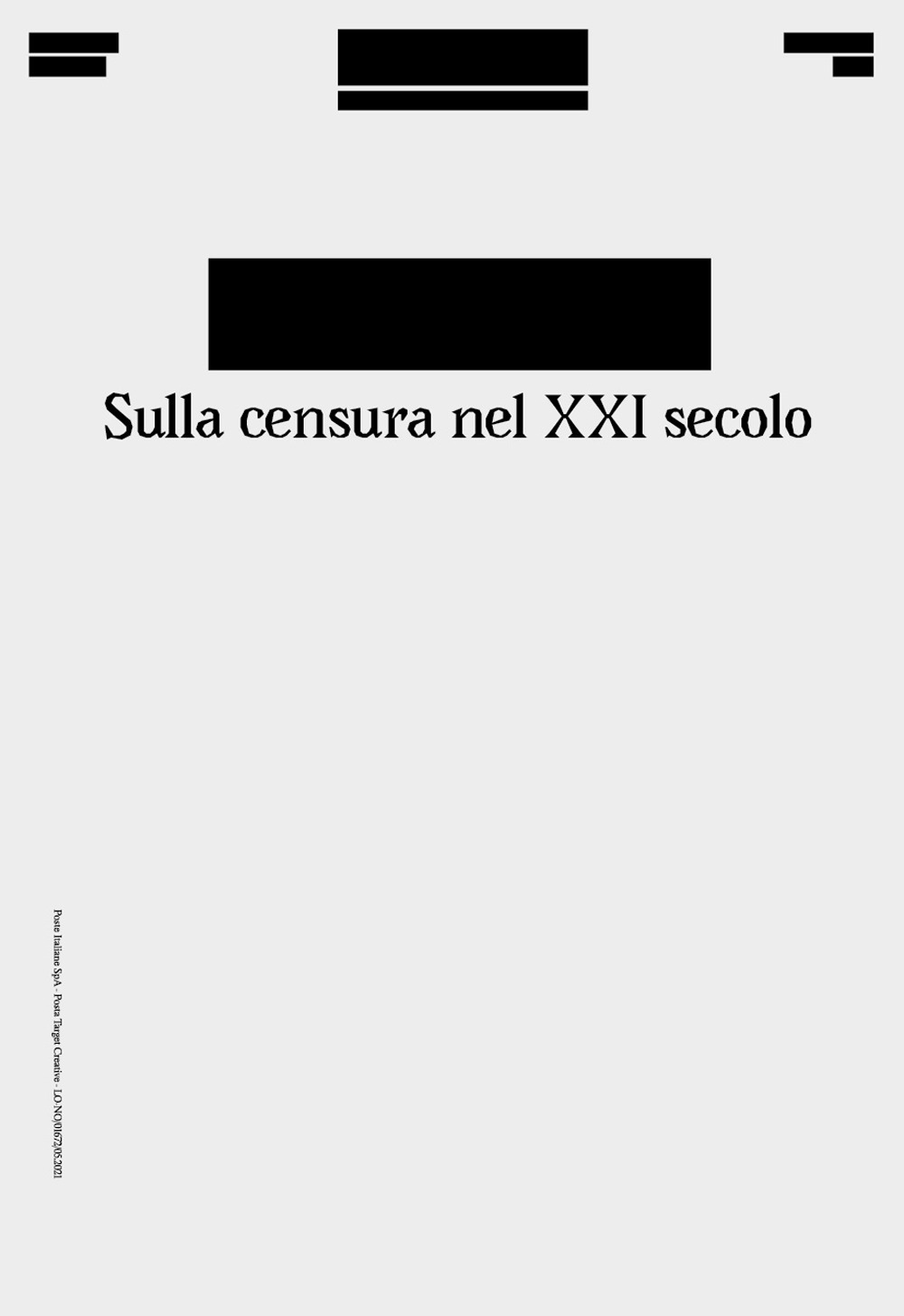 [Redacted]. Sulla censura nel XXI secolo