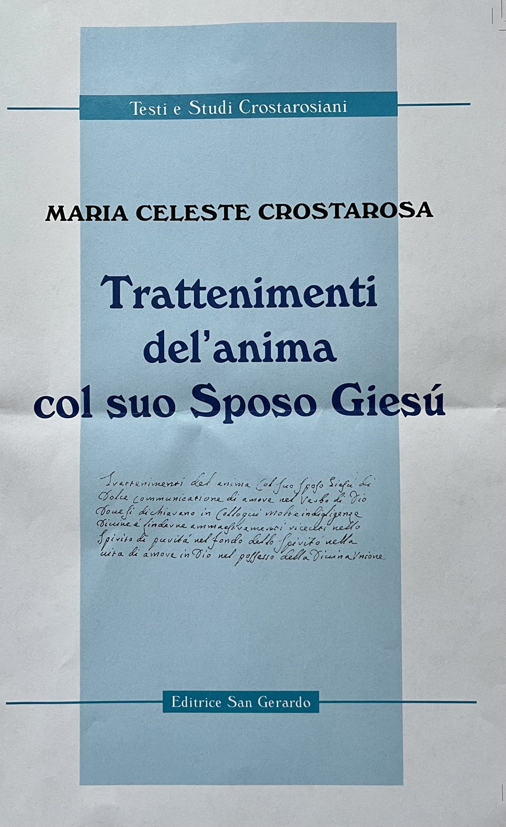 Trattenimenti del'anima col suo Sposo Giesù