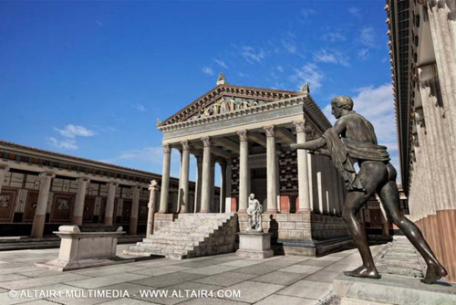 Pompei, tempio di Apollo. Stato attuale e ricostruzione. Ediz. italiana e inglese