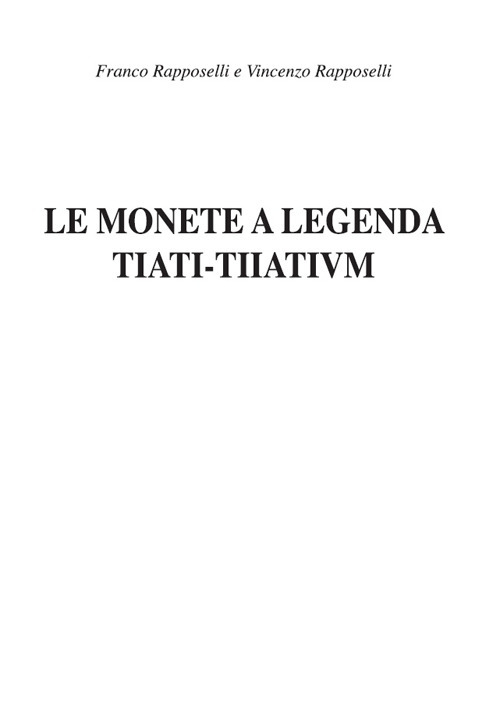 Le monete a legenda tiati-tiiativm