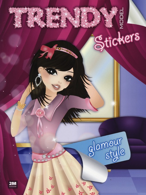 Trendy model stickers. Glamour style. Con adesivi