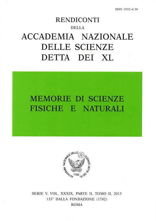 Memorie di scienze fisiche e naturali. Serie V. Rendiconti della Accademia Nazionale delle Scienze detta dei XL (2015). Vol. 34/2