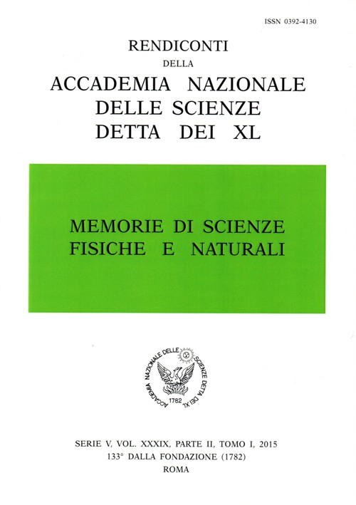 Memorie di scienze fisiche e naturali. Serie V. Rendiconti della Accademia Nazionale delle Scienze detta dei XL (2015). Vol. 34/2