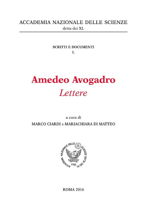 Amedeo Avogadro. Lettere