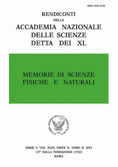 Memorie di scienze fisiche e naturali. Serie V. Rendiconti della Accademia Nazionale delle Scienze detta dei XL (2019). Vol. 43/2