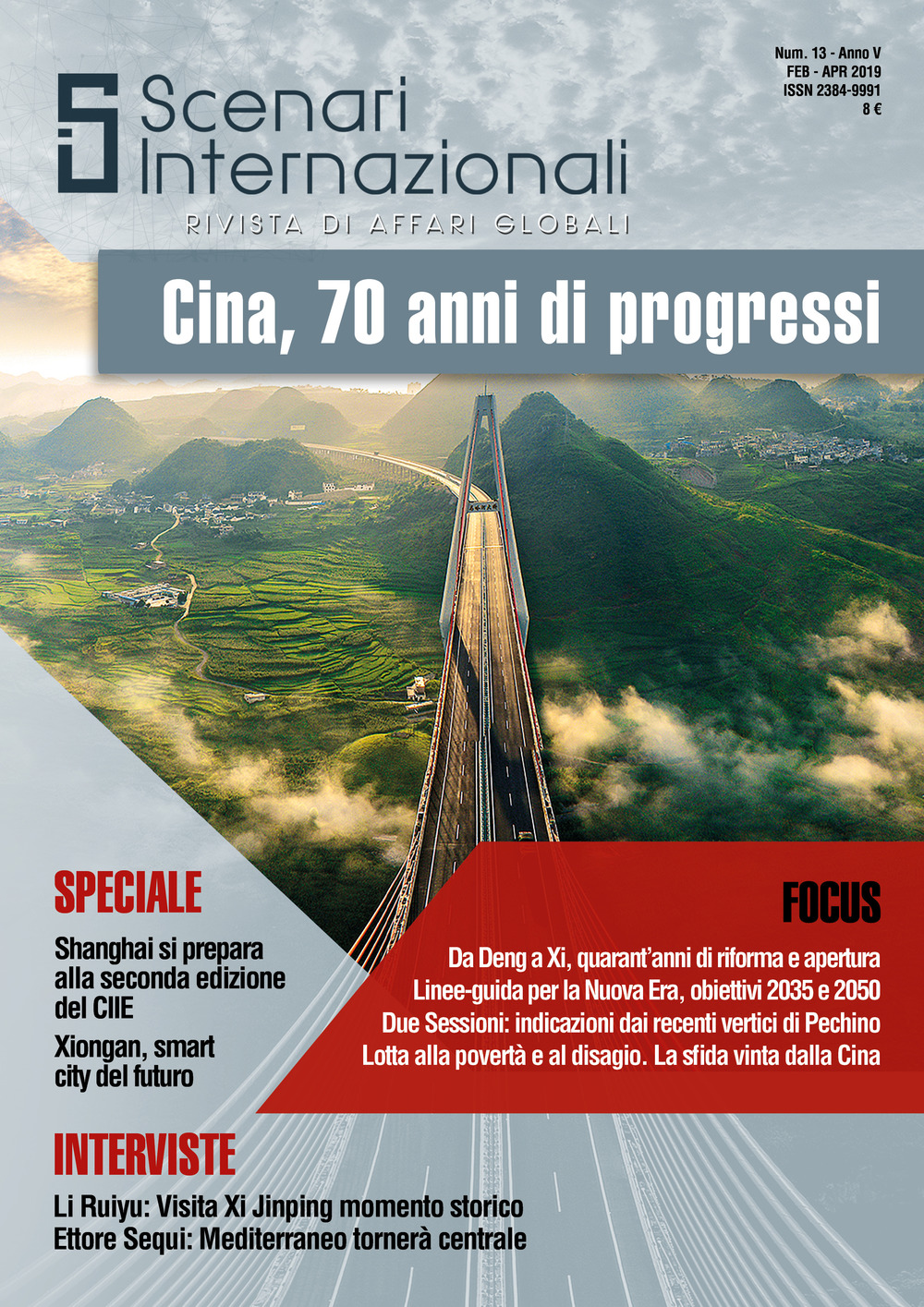 Scenari internazionali. Rivista di affari globali (2019). Vol. 13: Cina, 70 anni di progressi