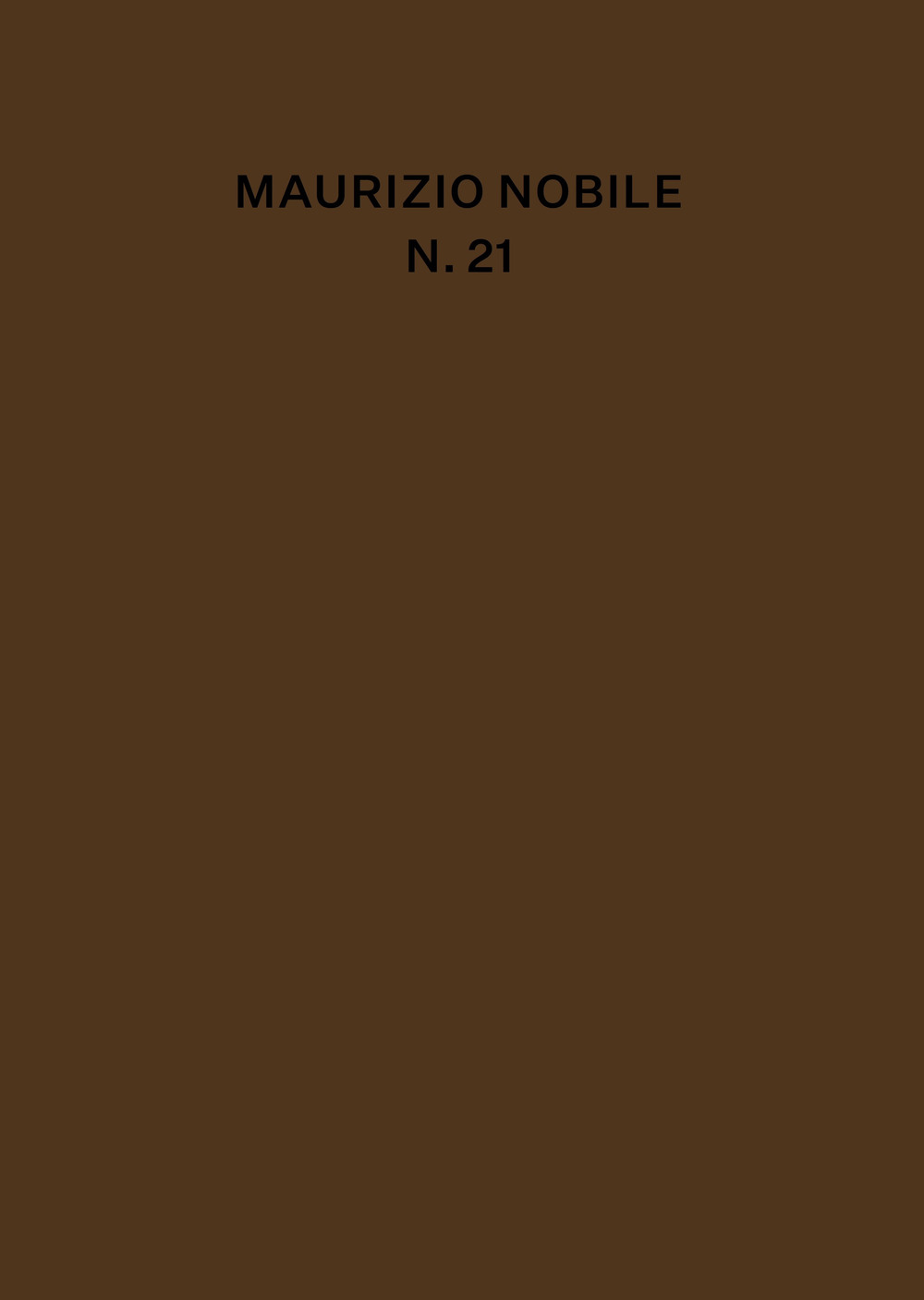 Maurizio Nobile. Ediz. italiana e francese. Vol. 21