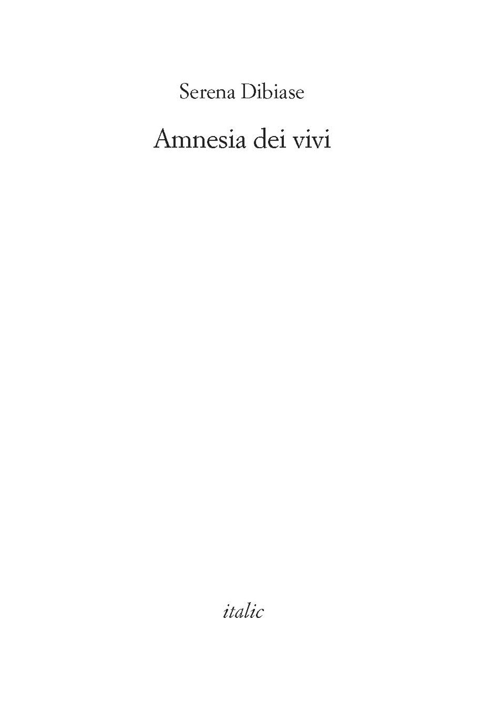 Amnesia dei vivi