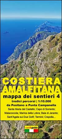 Mappa dei sentieri della costiera Amalfitana. Scale 1:10.000. Vol. 4: Da Positano a Punta Campanella