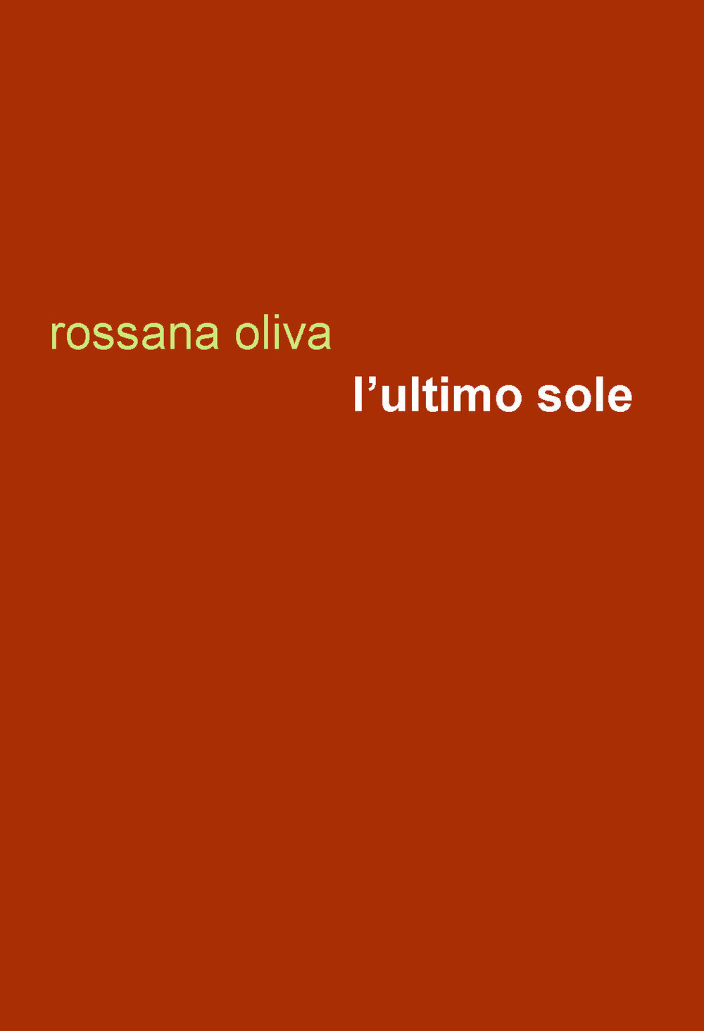 L'ultimo sole