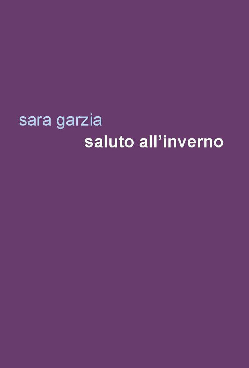 Saluto all'inverno