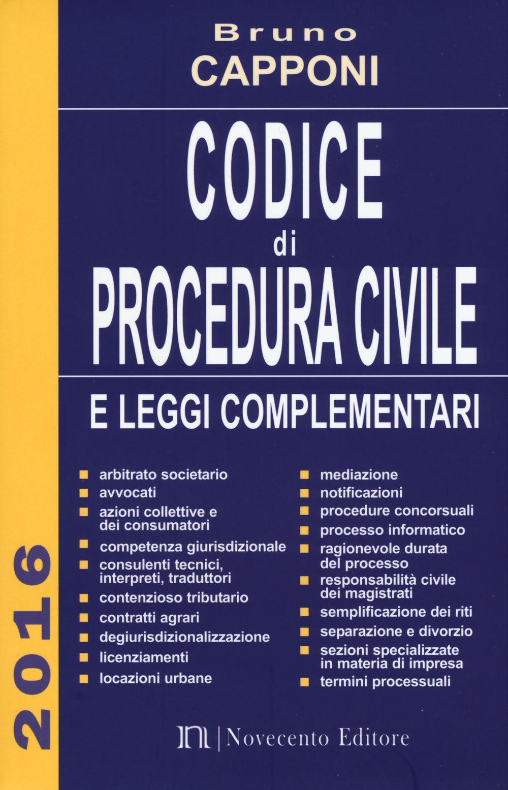 Codice di procedura civile e leggi complementari