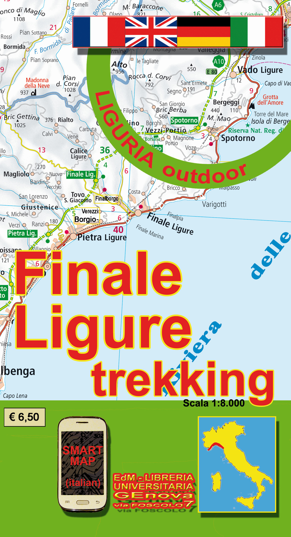 Finale Ligure trekking 1:8.000. Liguria outdoor. Sentieri e passeggiate di Liguria