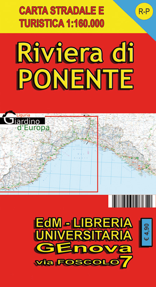 Carta stradale e turistica di Liguria 1: 160.000. Riviera di Ponente