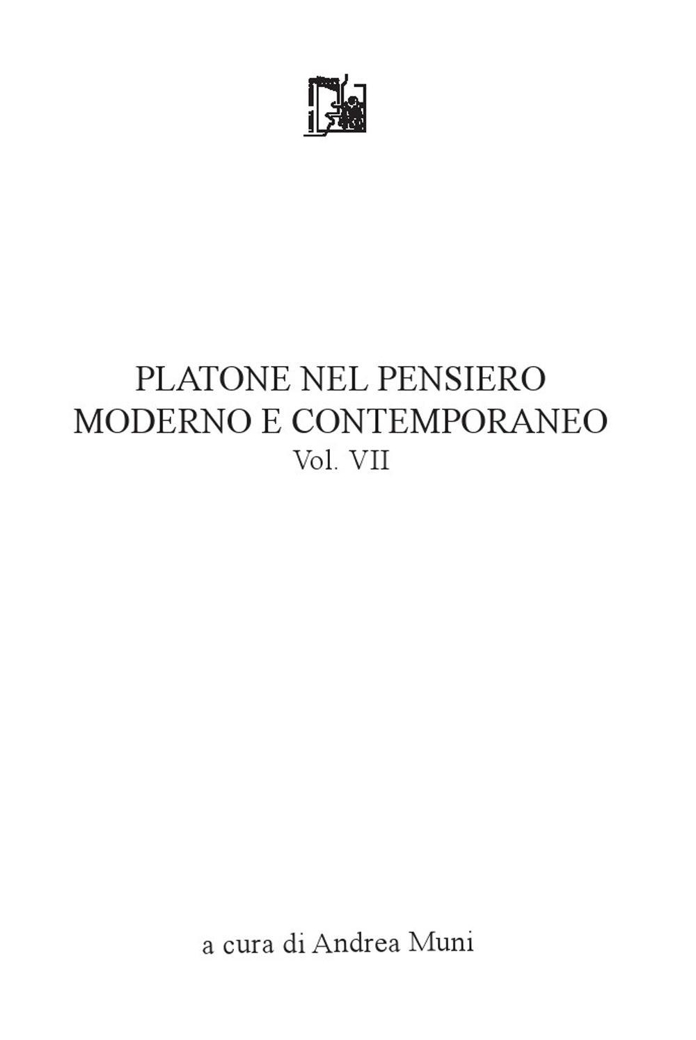 Platone nel pensiero moderno e contemporaneo. Vol. 6