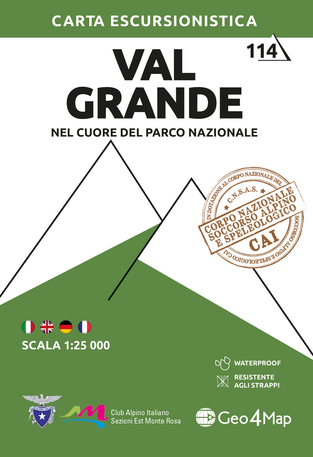 Val Grande. Nel cuore del Parco Nazionale 1:25.000. Ediz. multilingue