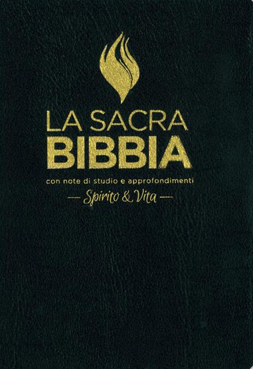 La sacra Bibbia. Spirito e vita. Ediz. pelle nera, taglio oro