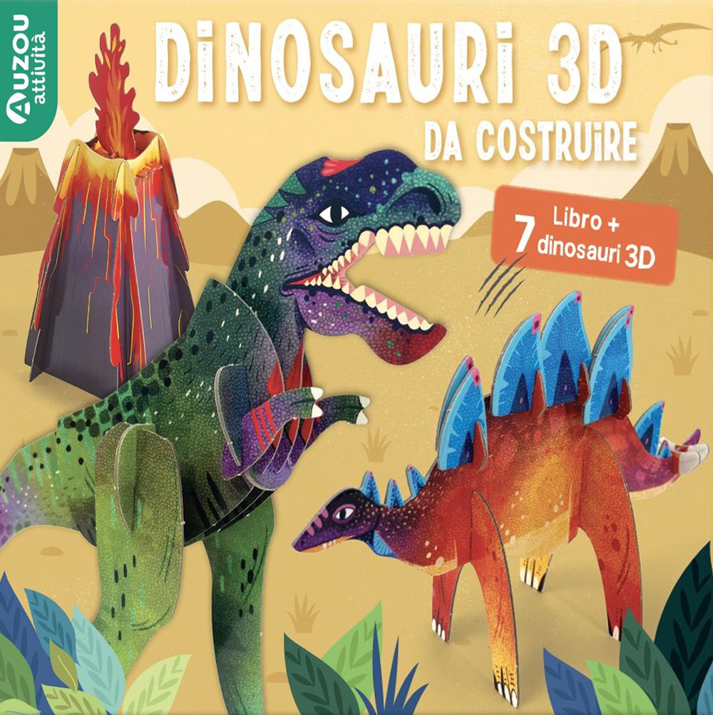 Dinosauri 3D da costruire. Ediz. illustrata. Con 7 dinosauri 3D