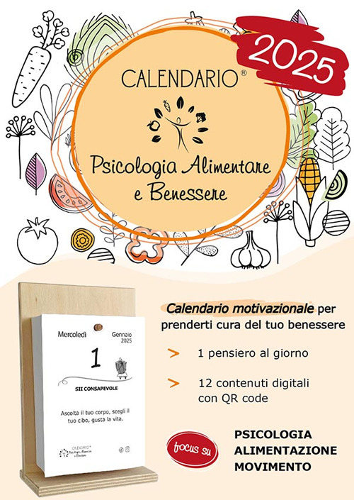 Calendario di psicologia alimentare e benessere 2025