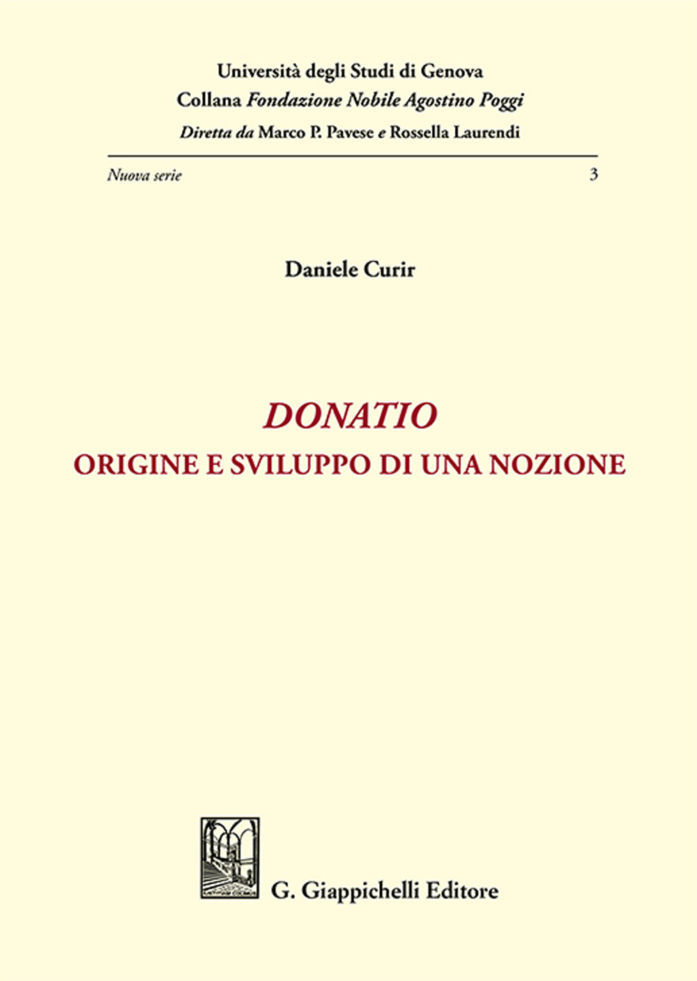 Donatio. Origine e sviluppo di una nozione