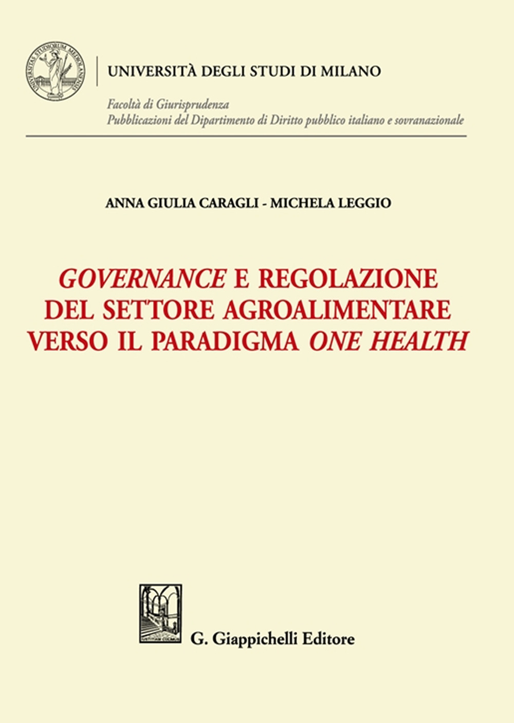 Governance e regolazione del settore agroalimentare verso il paradigma one health