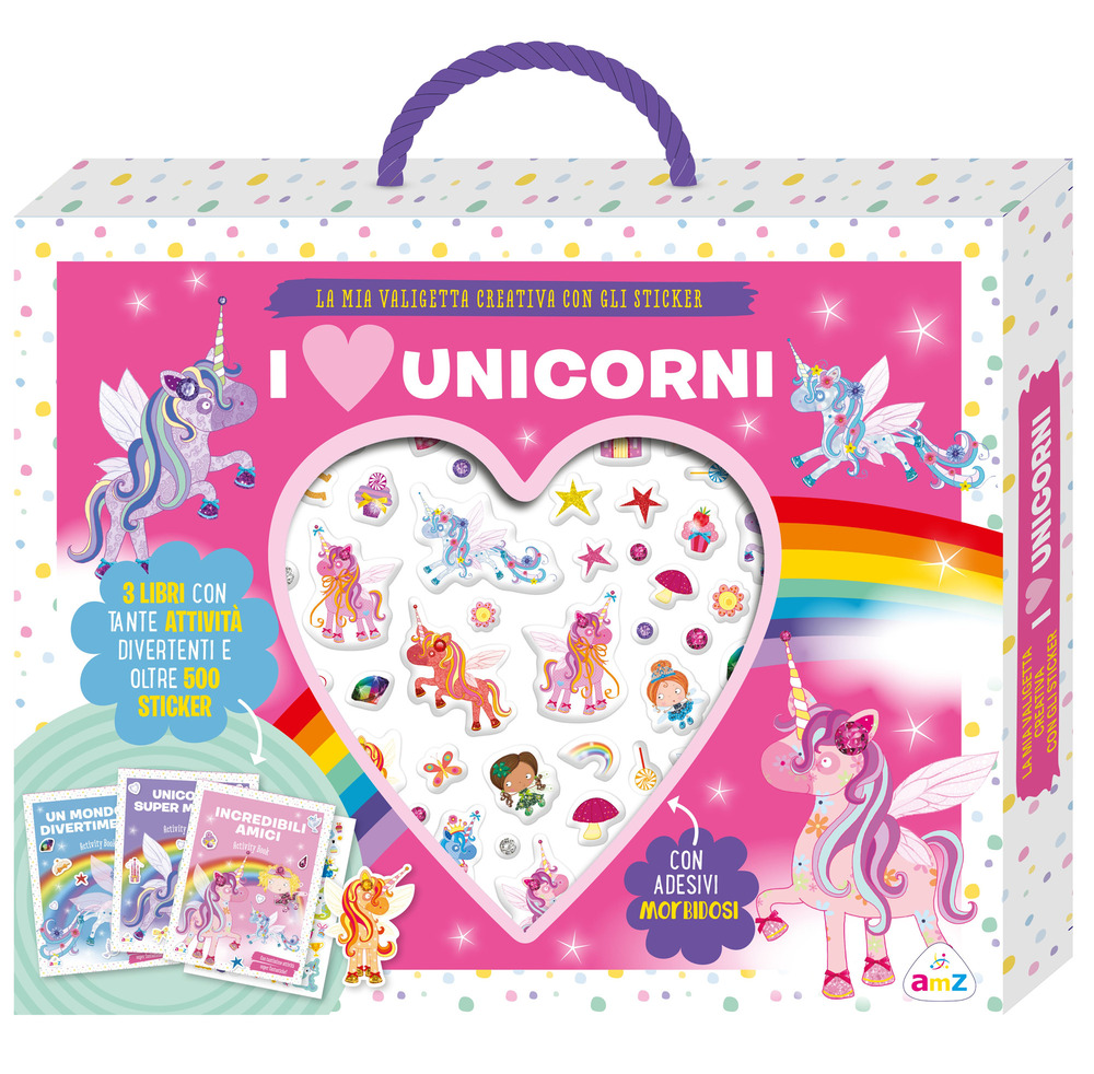 Unicorni. Valigetta con sticker