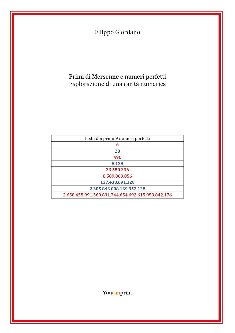 Primi di Mersenne e numeri perfetti