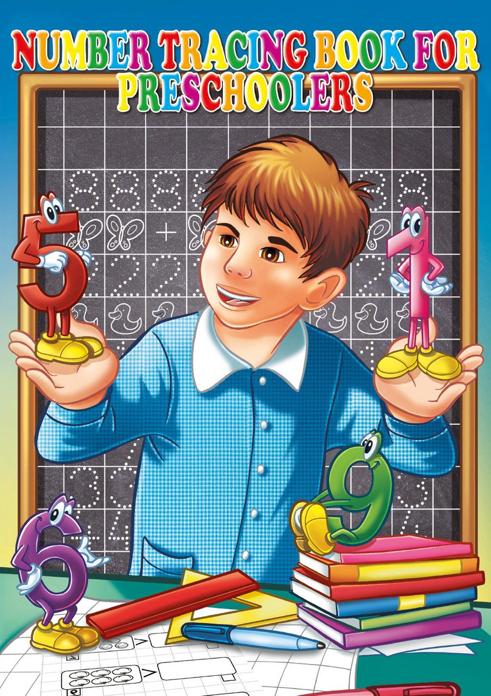 Number tracing book for preschoolers