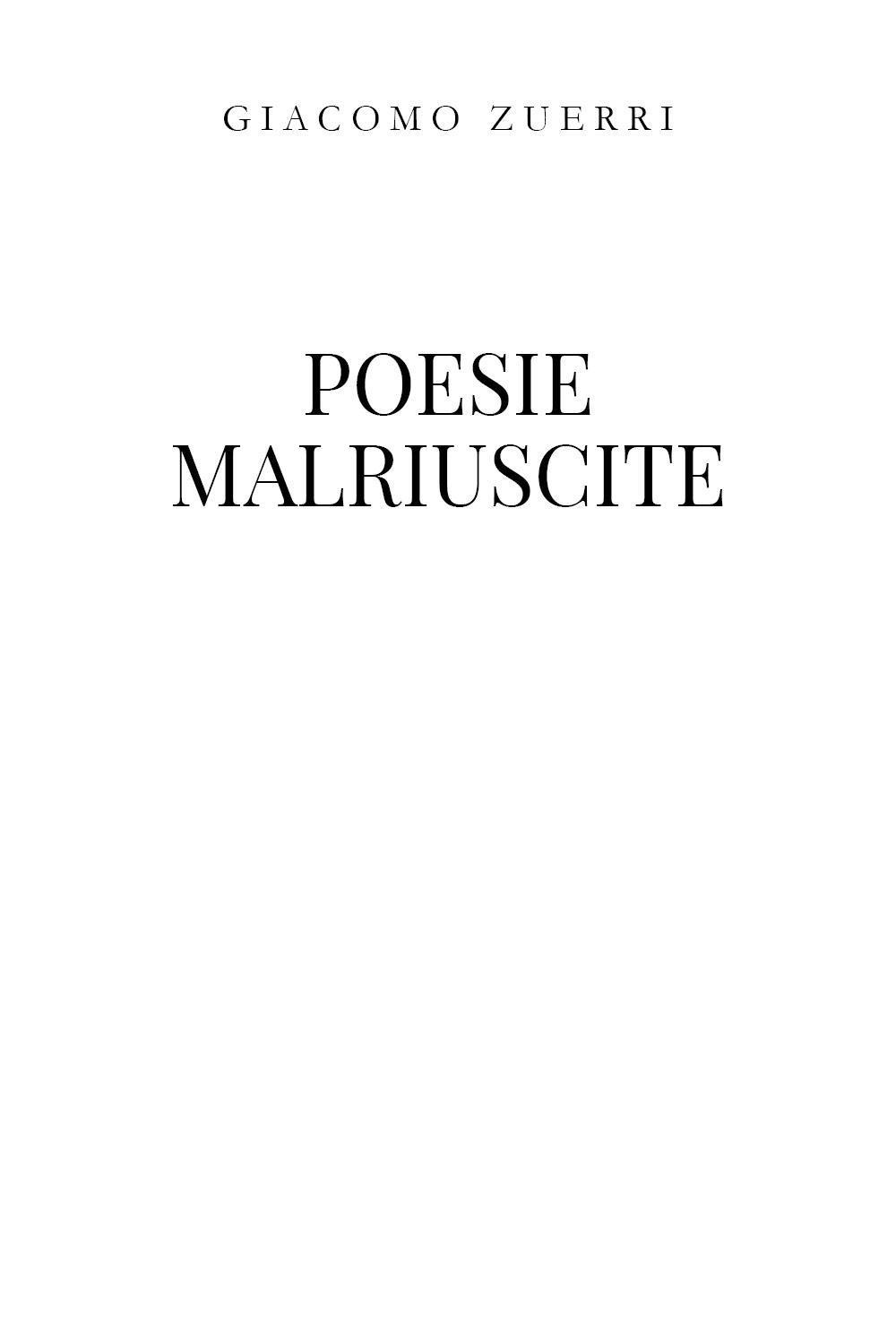 Poesie malriuscite