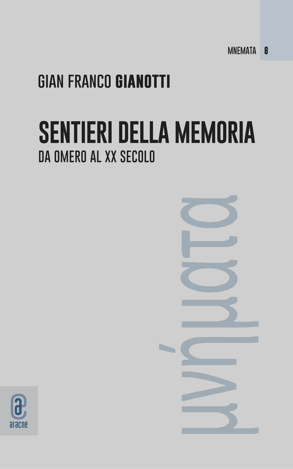 Sentieri della memoria. Da Omero al XX secolo