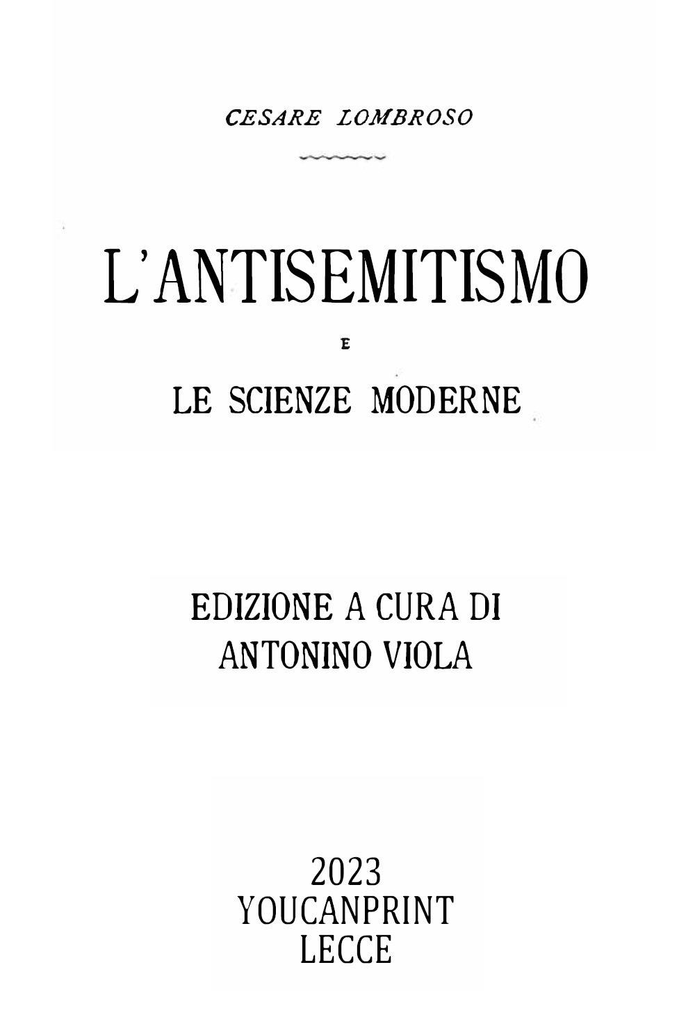 L'antisemitismo e le scienze moderne