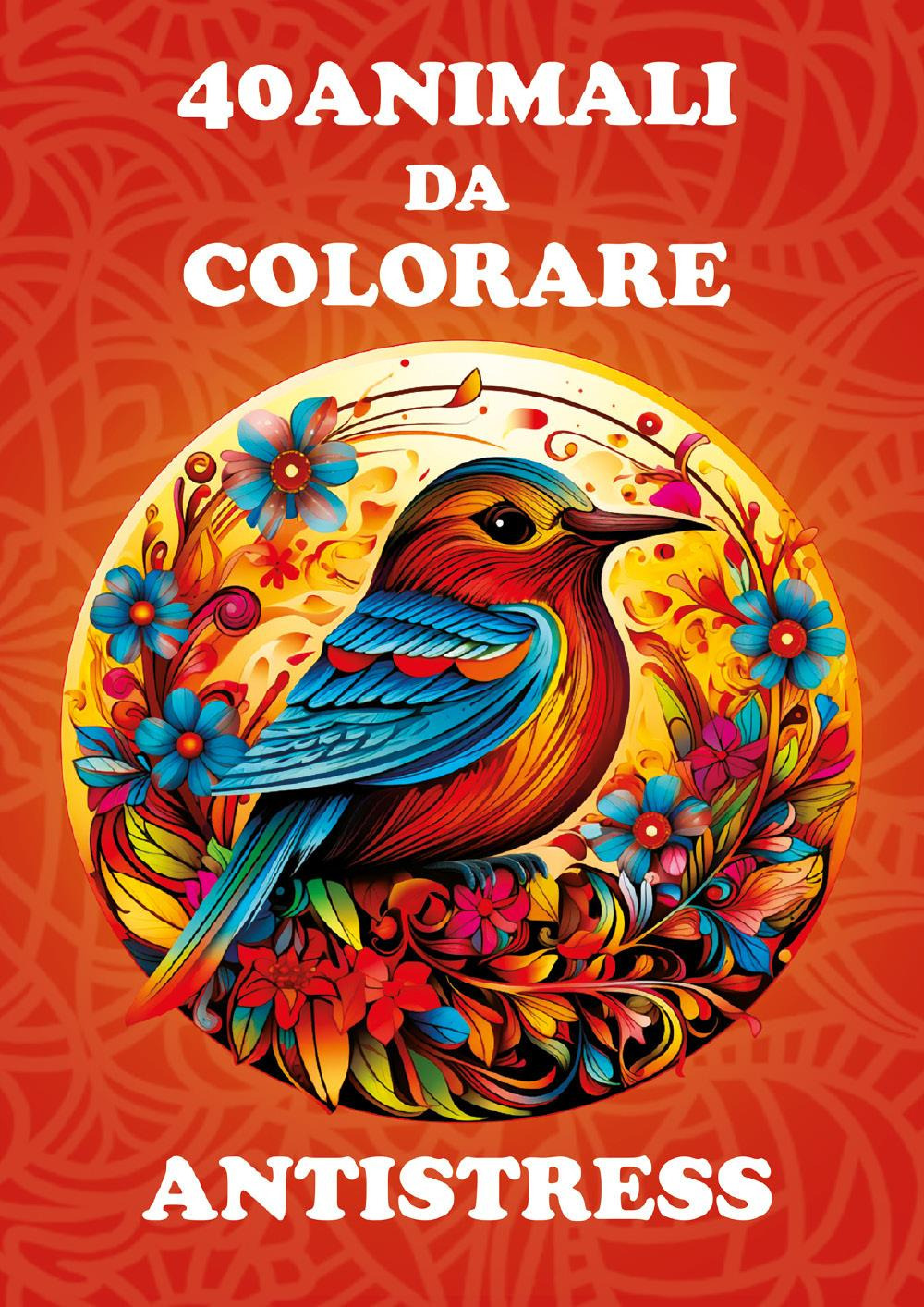 40 animali da colorare antistress