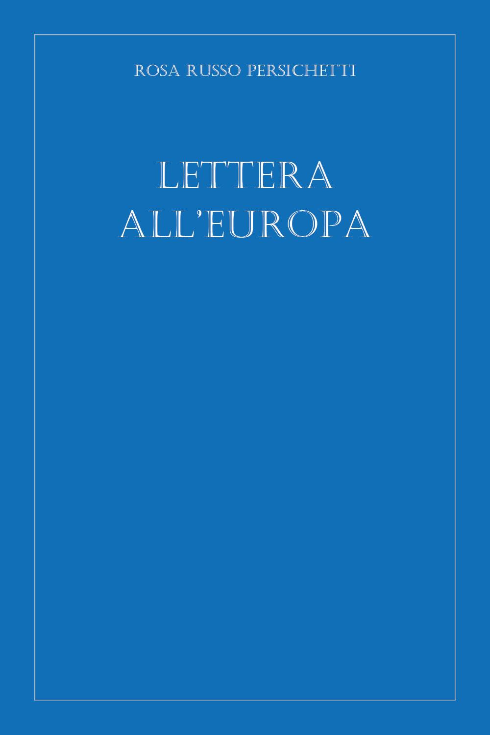 Lettera all'Europa