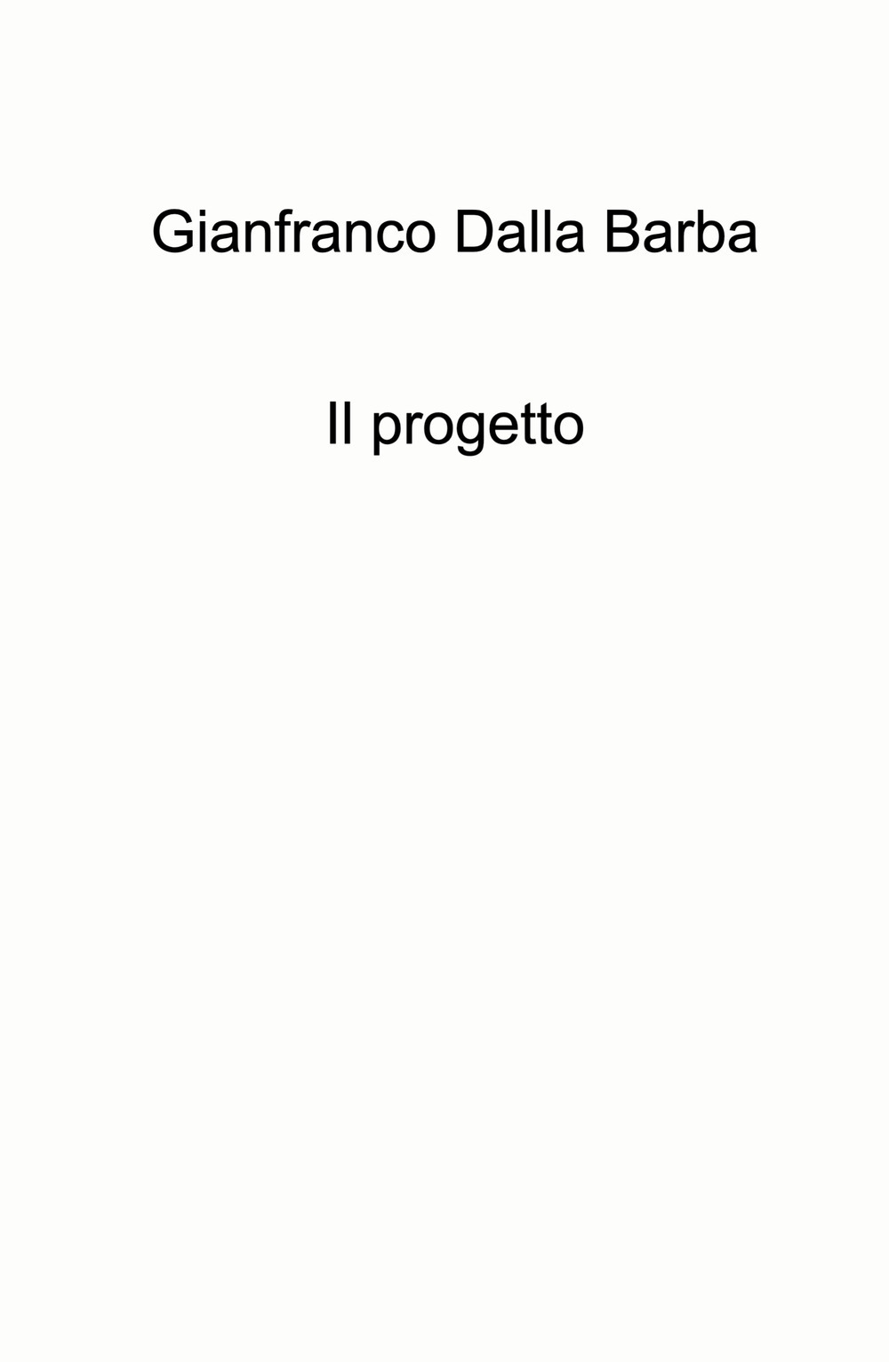 Il progetto