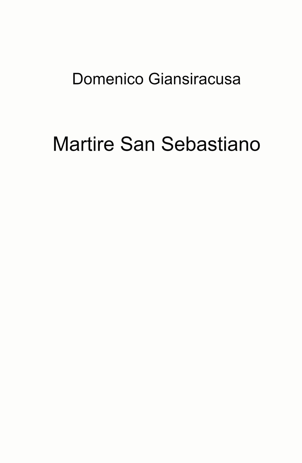 Martire San Sebastiano