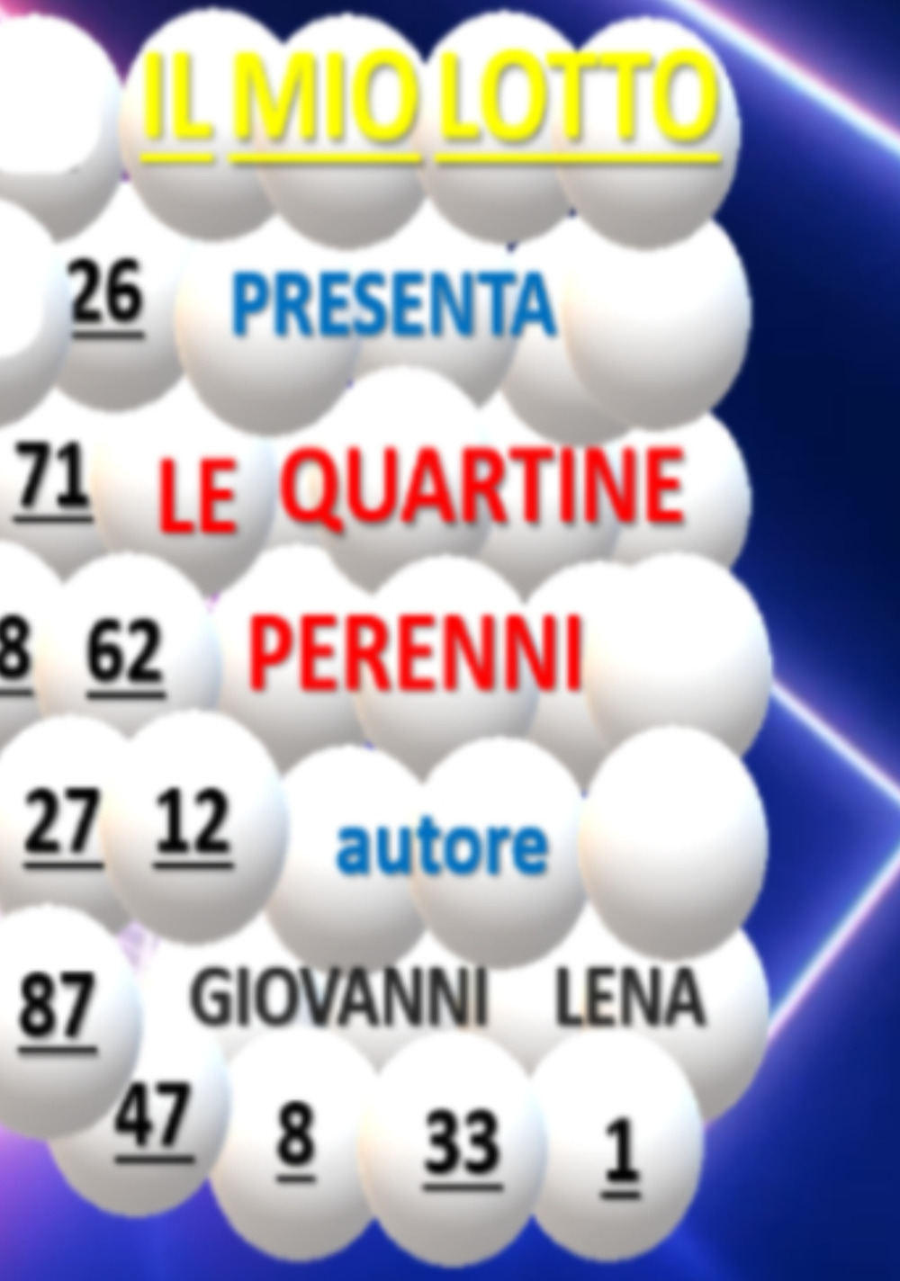 Le quartine perenni per il gioco del lotto