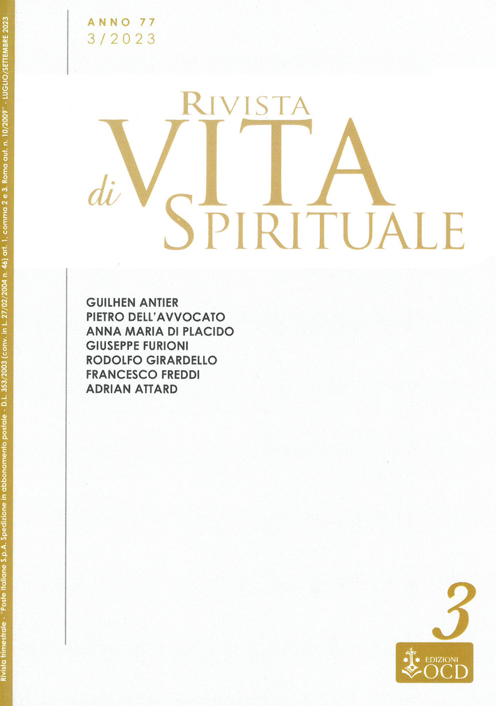 Rivista di vita spirituale (2023). Vol. 2