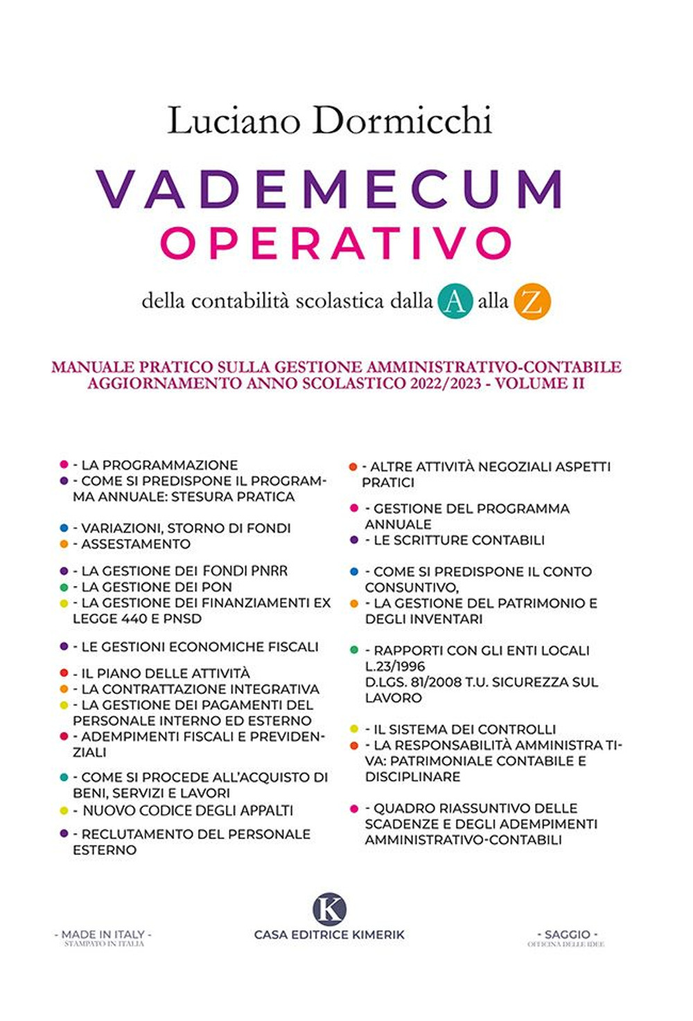 Vademecum operativo della contabilità scolastica dalla A alla Z