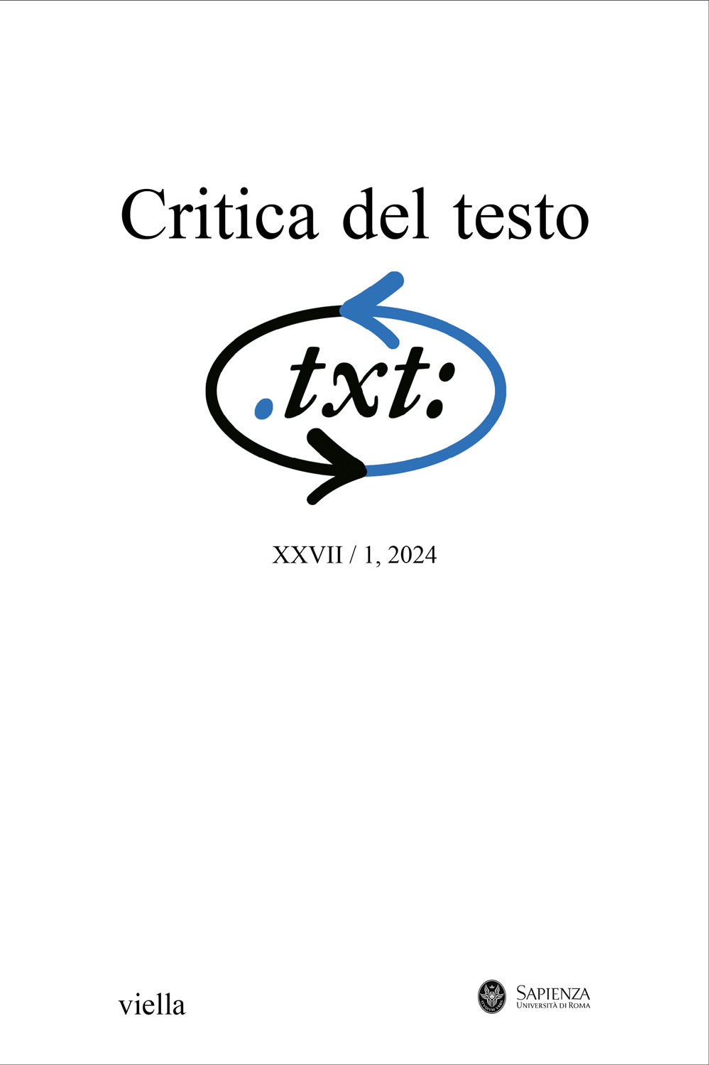 Critica del testo (2024). Vol. 27