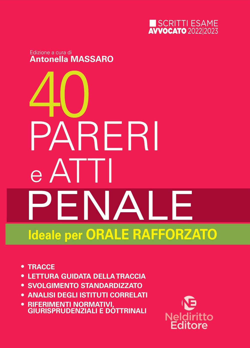 40 pareri e atti. Penale. Ideale per orale rafforzato