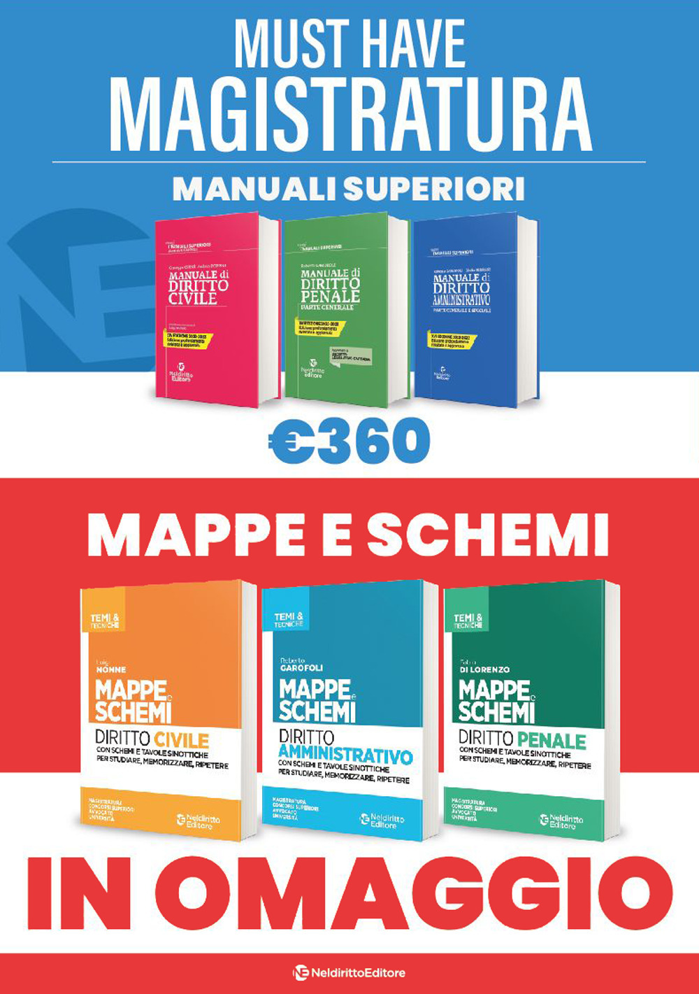 Must have magistratura: Kit 3 Manuali superiori + 3 Mappe e Schemi